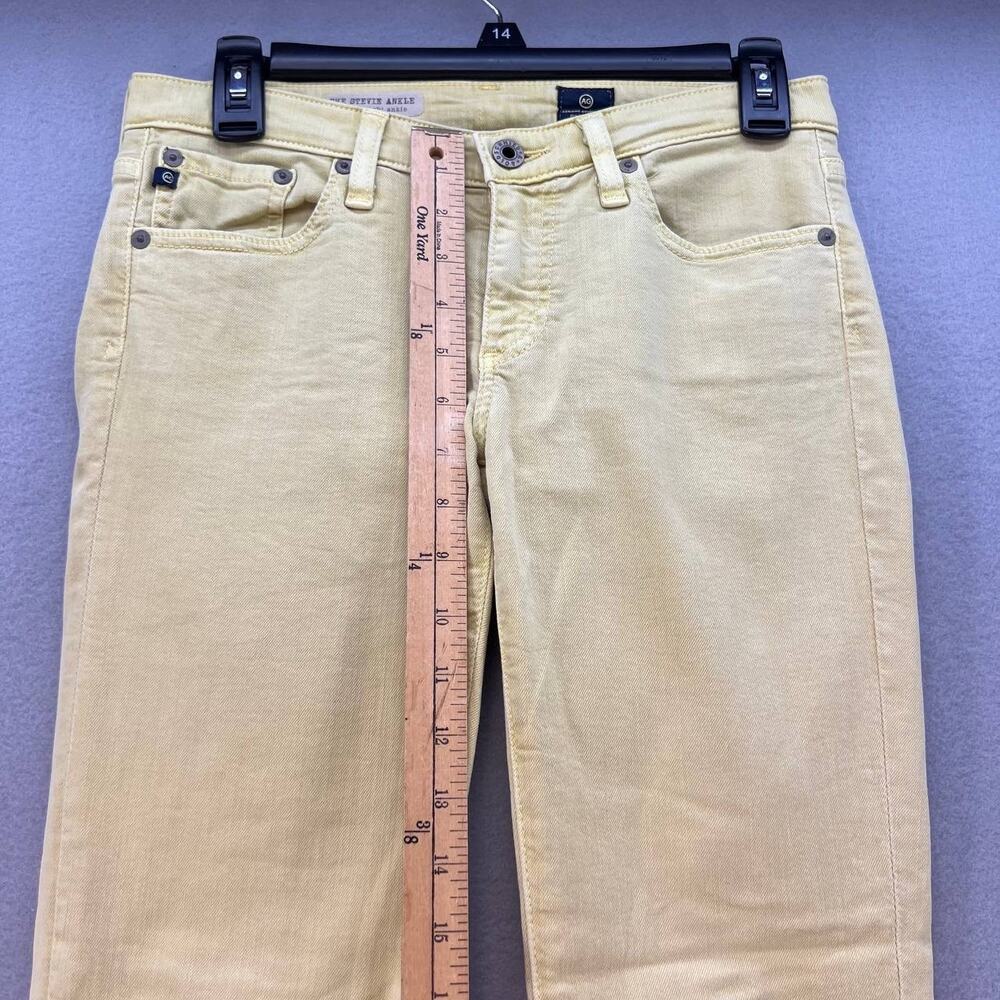 AG Denim Women's Jeans The Stevie Ankle Slim Straight Ankle Yellow Size 26R - Picture 4 of 16